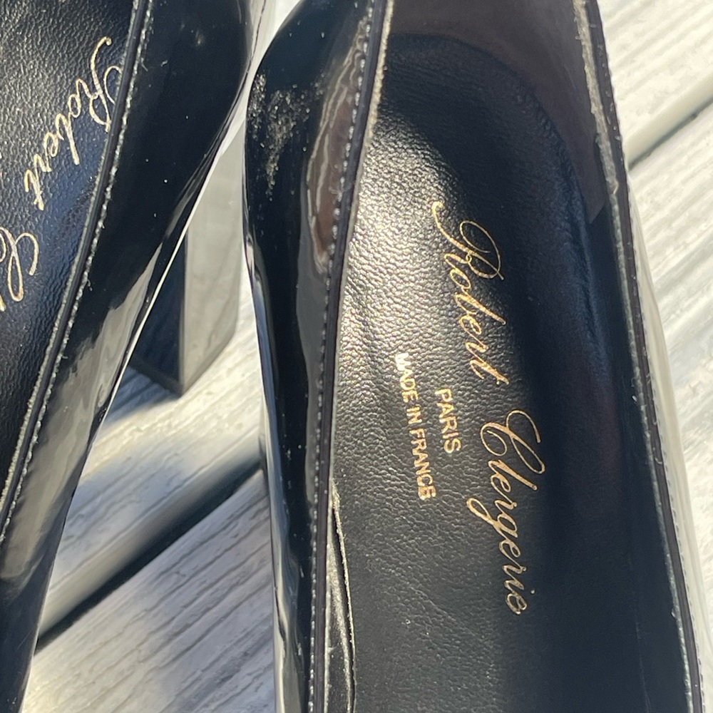Robert Clergerie Black Patent Leather Women's Shoes - Made in France (Like New) - Picture 4 of 9